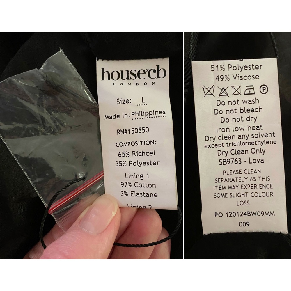 NEW House of CB Lova Dress Black Large - Picture 14 of 15